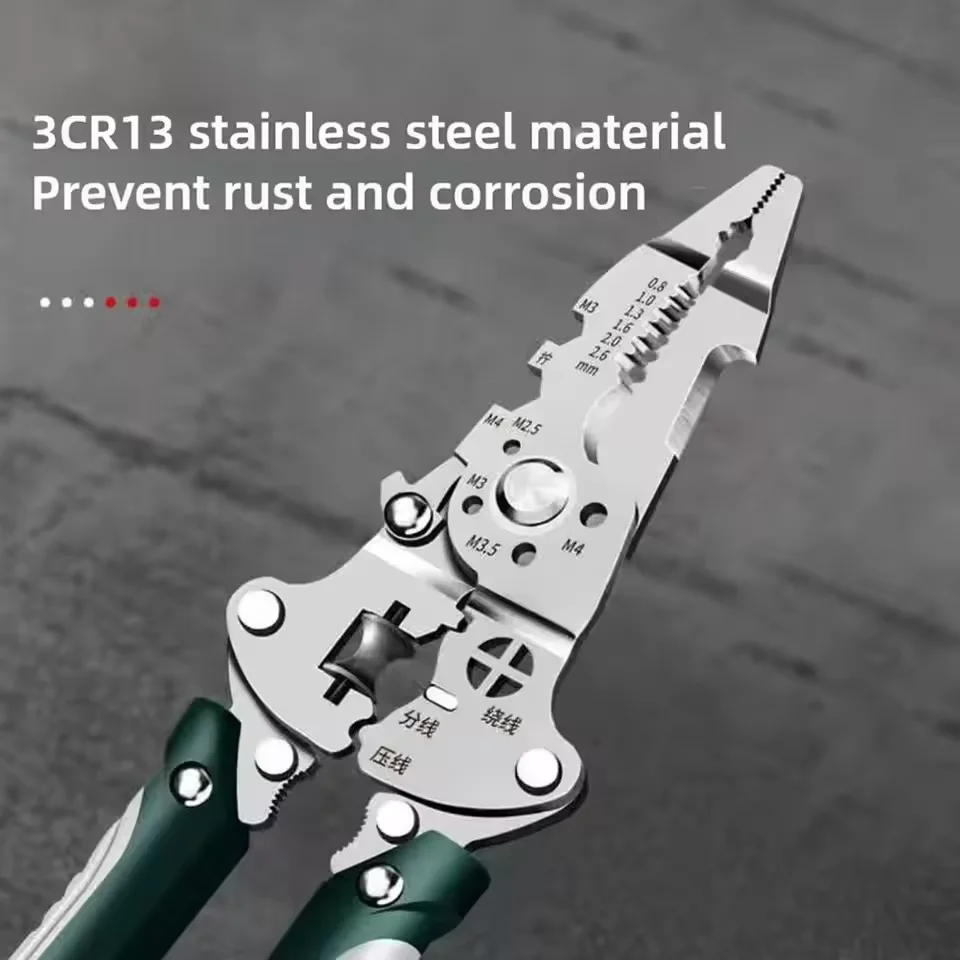 Складной инструмент для зачистки проводов 16 в 1 плоскогубцы удаления корки