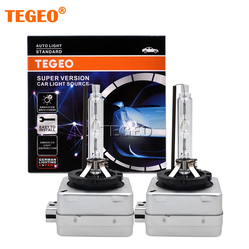 

TEGEO 2PCS Original Car 35W D1S D2S D3S D4S 5000K Xenon HID Bulb 4300K 8000K 10000K 6000K D2R D4R D3R D1R 55W HID Xenon Lamp