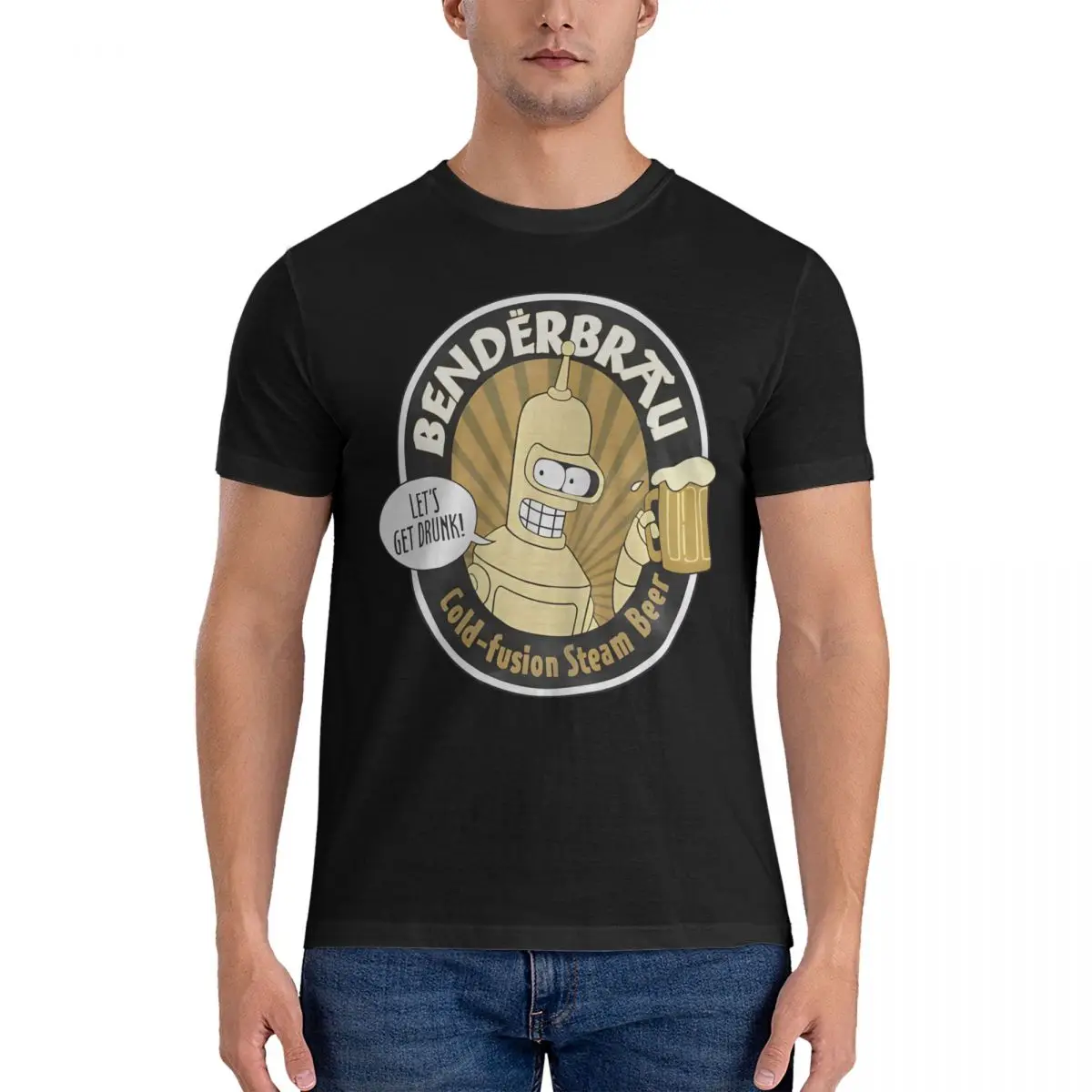 Футболка мужская с круглым вырезом х/б коротким рукавом