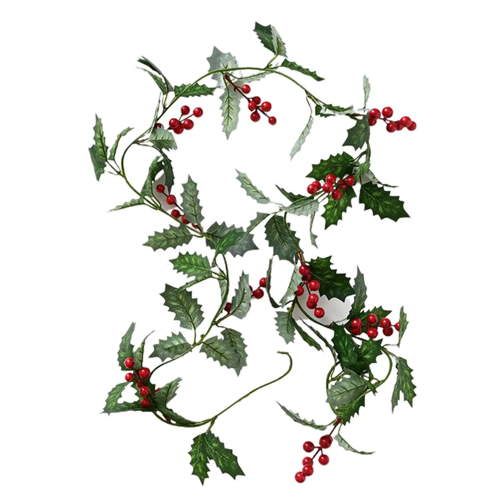 

Xmas Decor Artificial Berry Vine Home Decorations Party Ornaments Artificial Berry Holly Christmas Garland