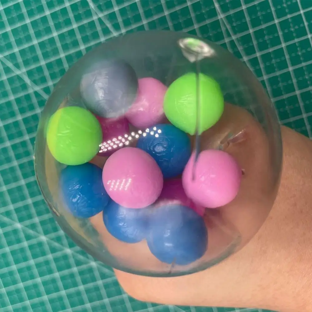 

Rainbow Stress Relief Ball TPR Color Bead Anti Stress Vent Relief Children Squeeze Elastic Gift Anxiety Soft Ball Ball Toy