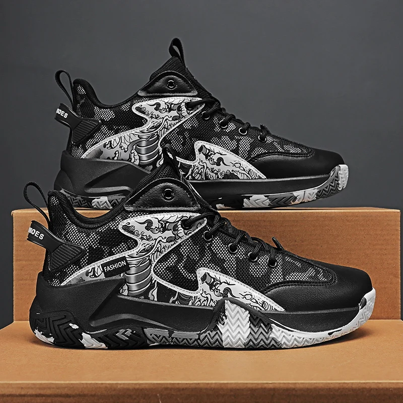 Breathable basketball shoes sneakers couple shoes wear-resistant non-slip