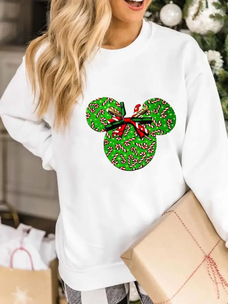 

Модная одежда с надписью "Merry Christmas", "мышь уши", "с новым годом", женские пуловеры для праздника, свитшоты с графическим рисунком