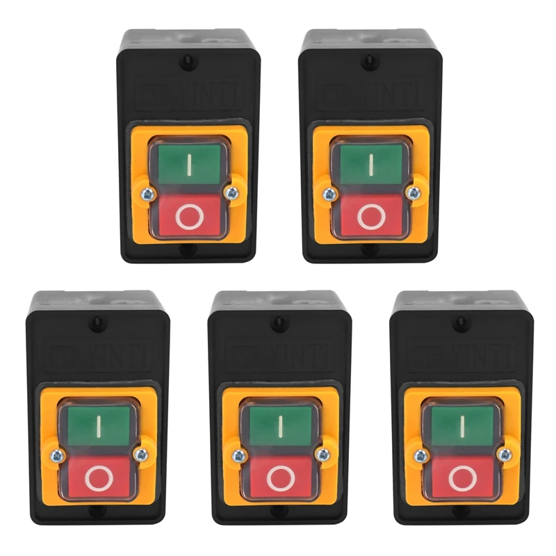 

Promotion! 5X AC 220/380V On/Off Water Proof Push Button Switch KAO-5 For Drill Motor Machine
