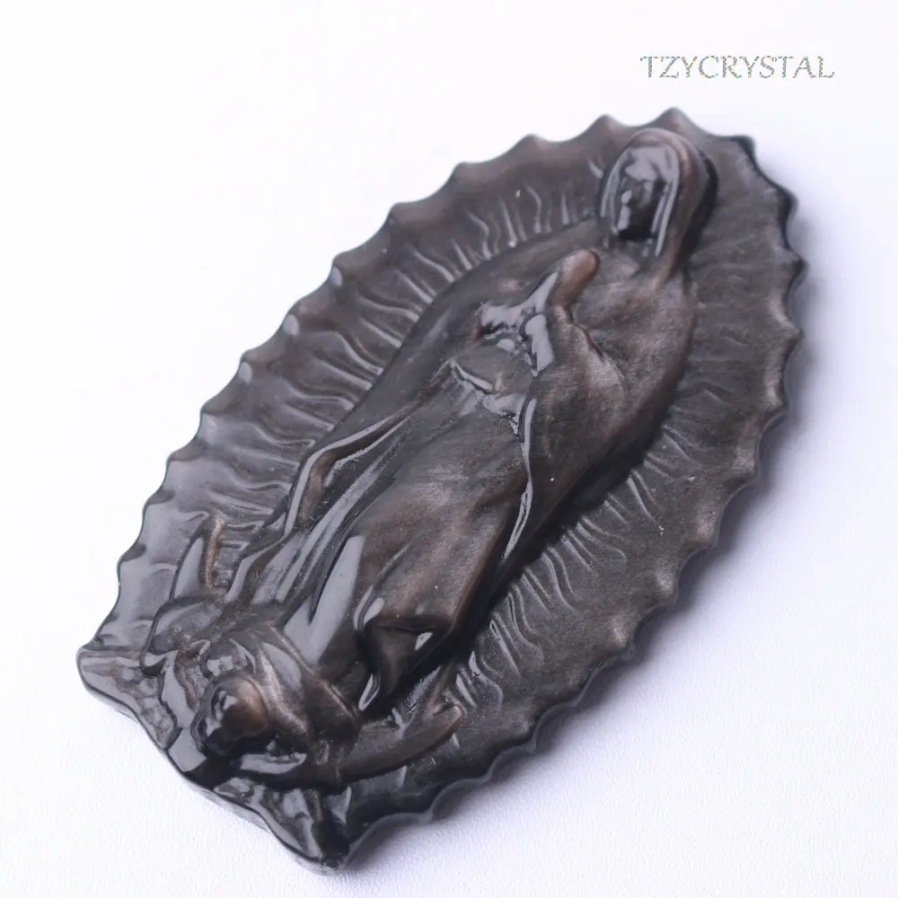 Подвеска из натурального серебра обсидиана украшение |