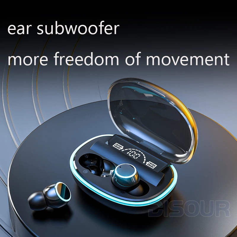 

DISOUR 2023 New TWS Wireless Bluetooth 5.2 Headphone Stereo Sports Waterproof Earhook Earphones With Microphone Charging Box