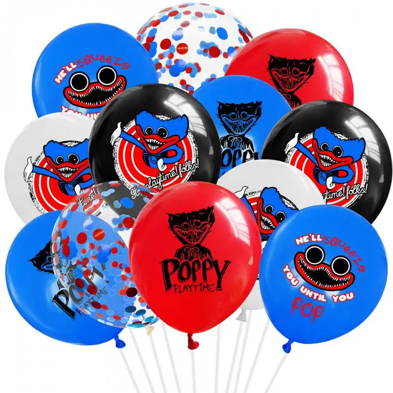 

Poppy Playtime Emulsion Balloons Color Horror Game Birthday Themed Party Balloons Cartoon Animal Toy Balloons Decoration