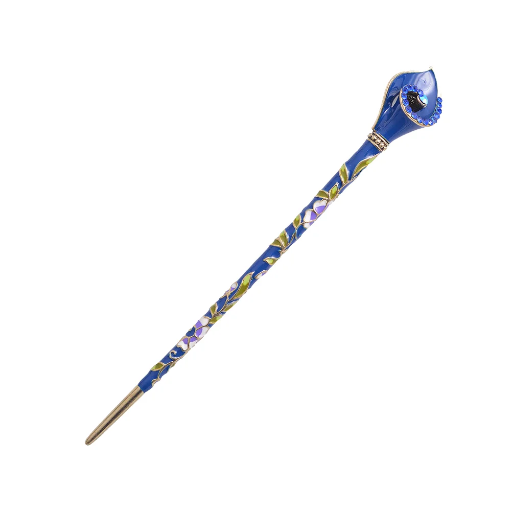 

Hair Sticks Chinesepins Accessories Metalstick Flower Crystal Japanesewomen Chopsticks Rhinestone