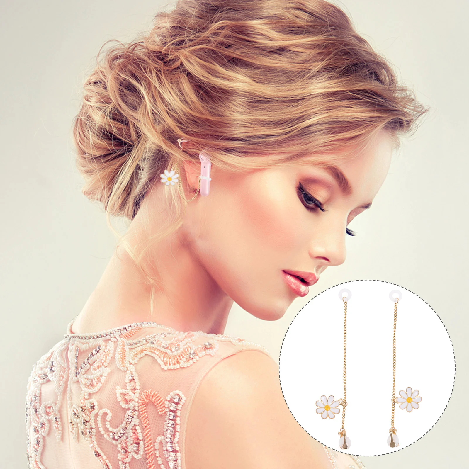 

Earphone Lost Anti Chain Earring Holder Wireless Wirreless Headset Cord String Strapearrings Hoop Ears Flowers Cuff