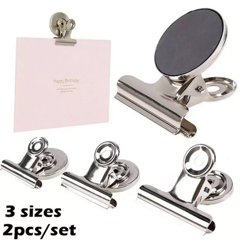 

3 Sizes Metal Round Fridge Stickers Clips Fridge Wall Memo Note Message Magnet Clamp Holder Whiteboard Magnet Tools