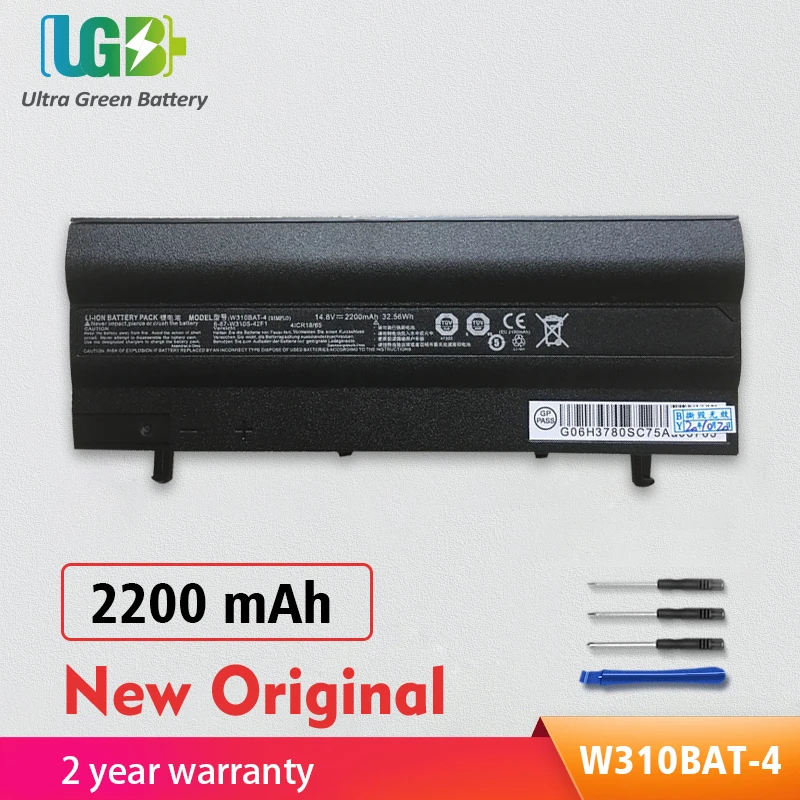 

GB New Original W310BAT-4 6-87-W310S-42F 6-87-W310S-42F1 Battery for CLEVO W130 W310CZ Zoostorm 7270-9062 14.8V 32.56W 2200mAh