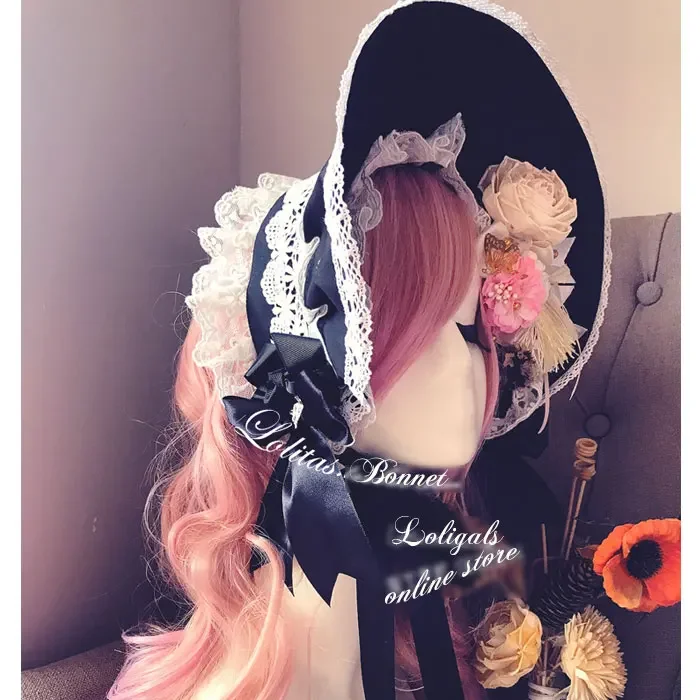 Винтажная кружевная Обрезка Лолиты наполовину шляпка викторианская мягкая