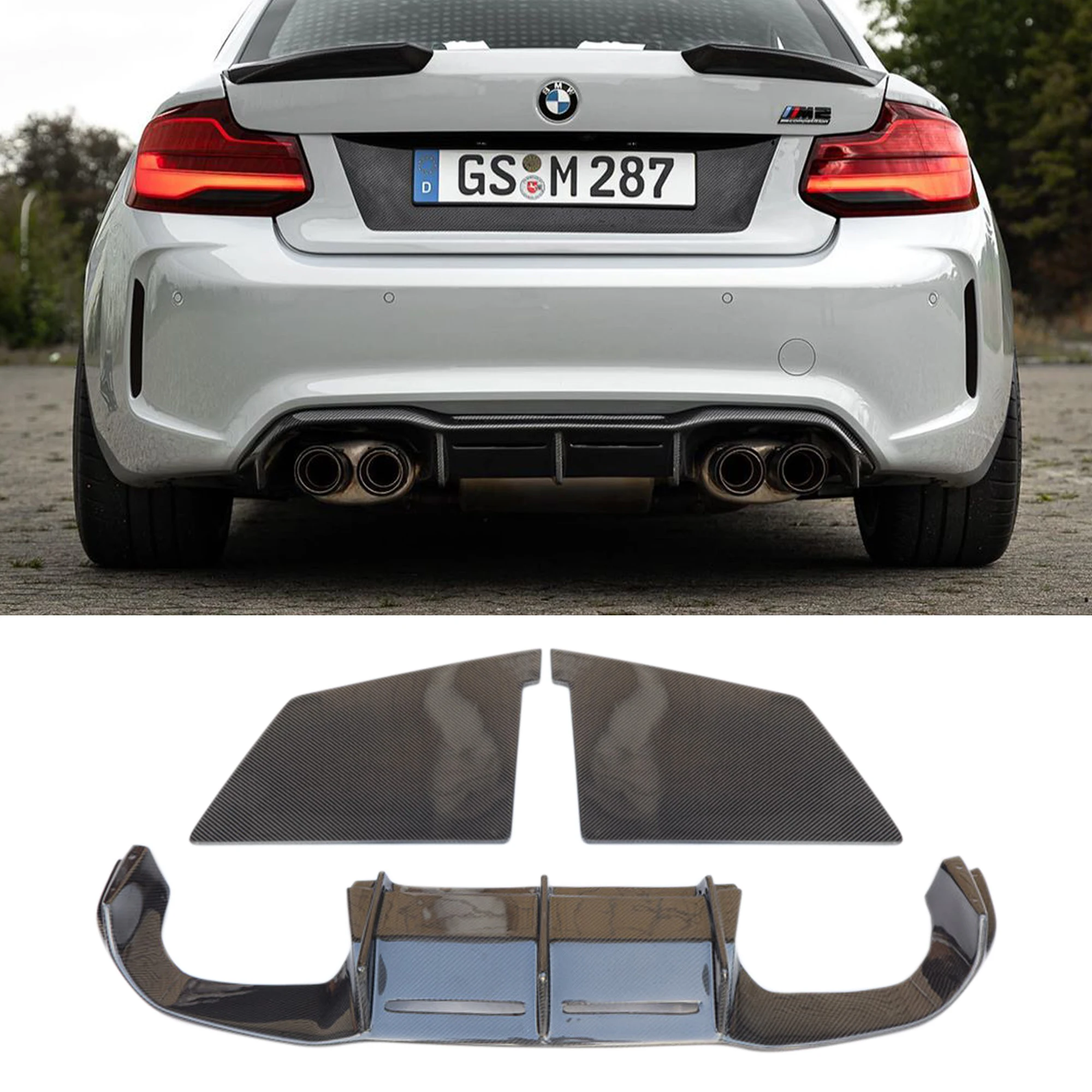 

F87 M2 MTC rear carbon diffuser for M2 competition perfect fitment guarnateed