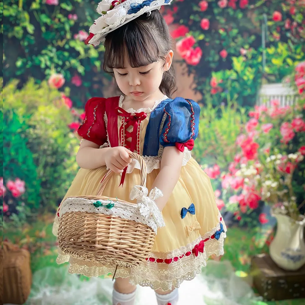 Baby Girls Clothes Cute 2nd Birthday Dress for Baby Girl Princess Party Dress Cosplay Snow White Costume Infant Robe