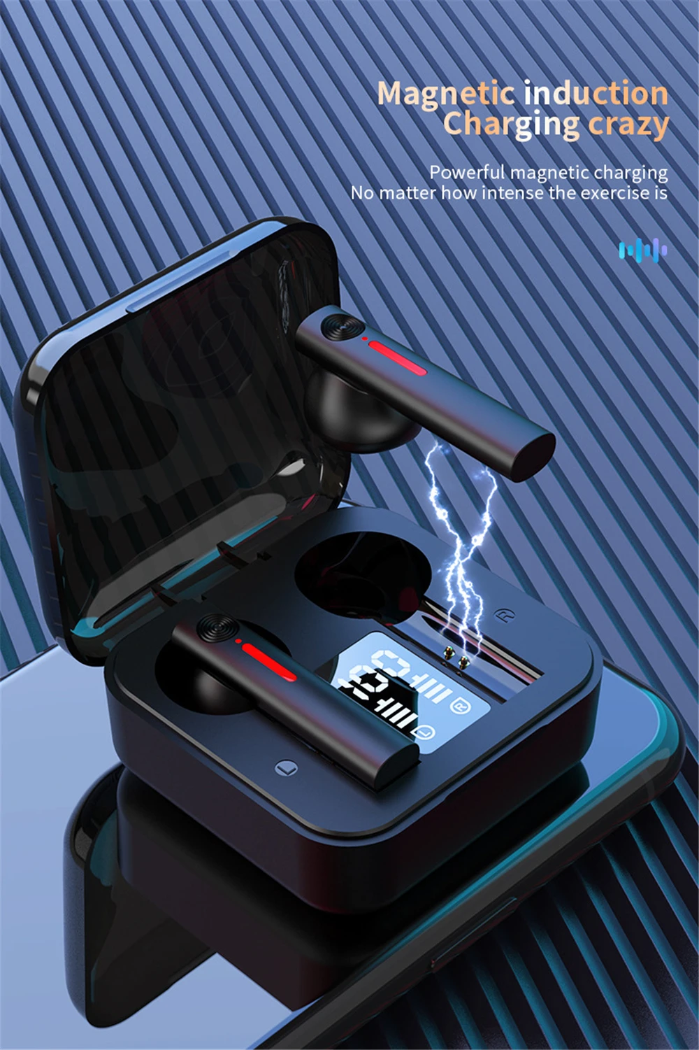 Беспроводные Bluetooth-наушники с сенсорным управлением и шумоподавлением