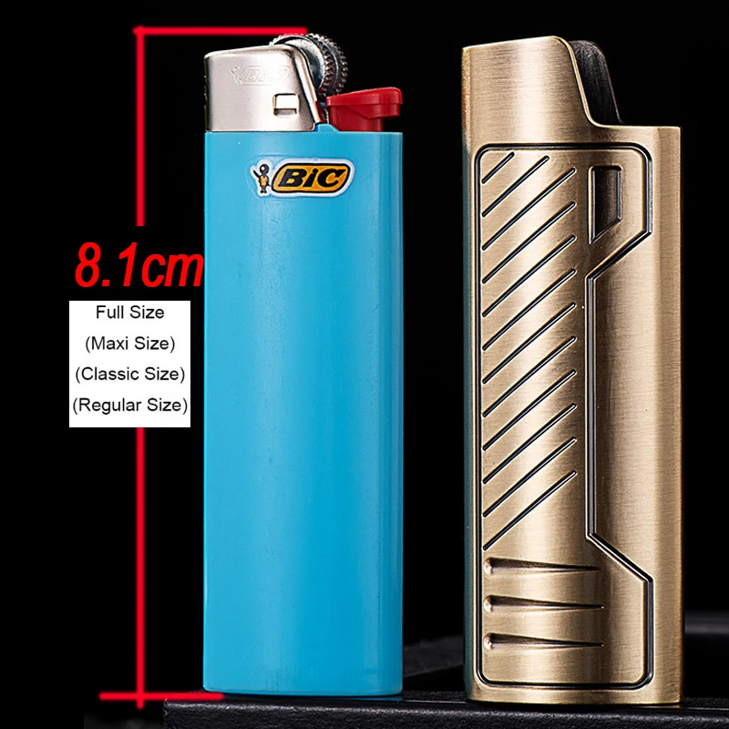Винтажная металлическая зажигалка чехол-держатель для зажигалки BIC J6 полный