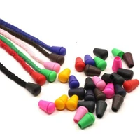 20pcs diy cord ends bell stopper with lid lock colorful plastic toggle clip for paracord clothes bag sports wear shoes