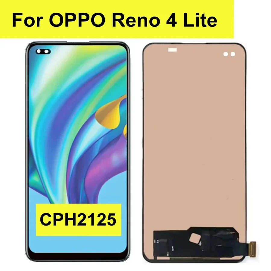 6.43&quot TFT For Oppo Reno4 Lite LCD Display Touch Panel Screen Digitizer Assembly for OPPO Reno 4 CPH2125 Replacement
