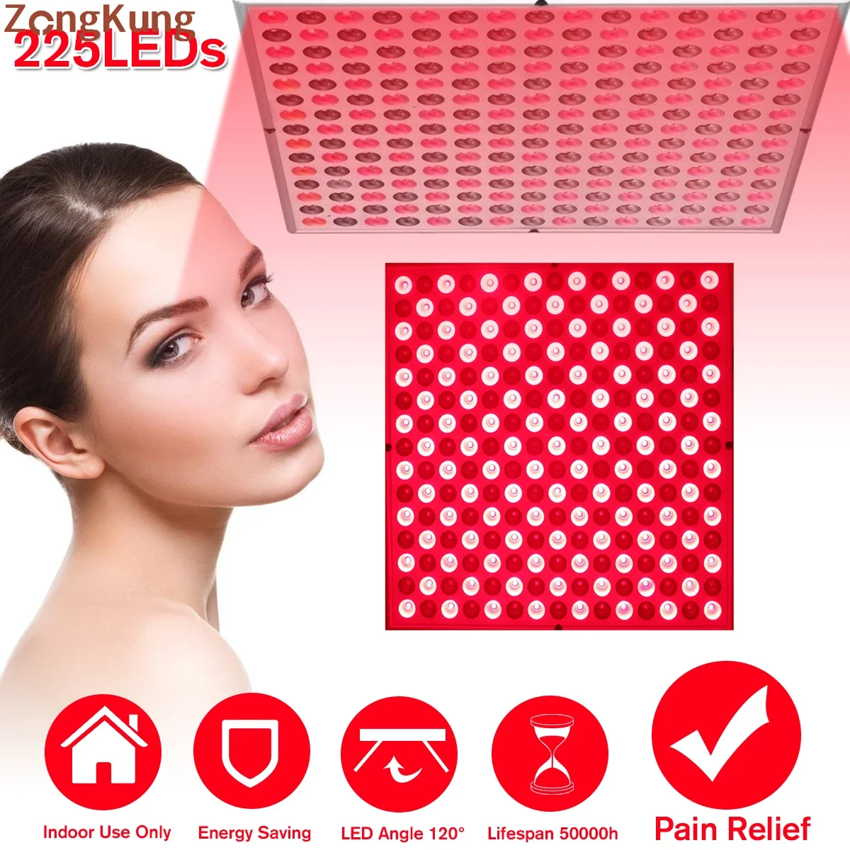 Красная светодиодная панель для терапии лица антивозрастной уход за кожей