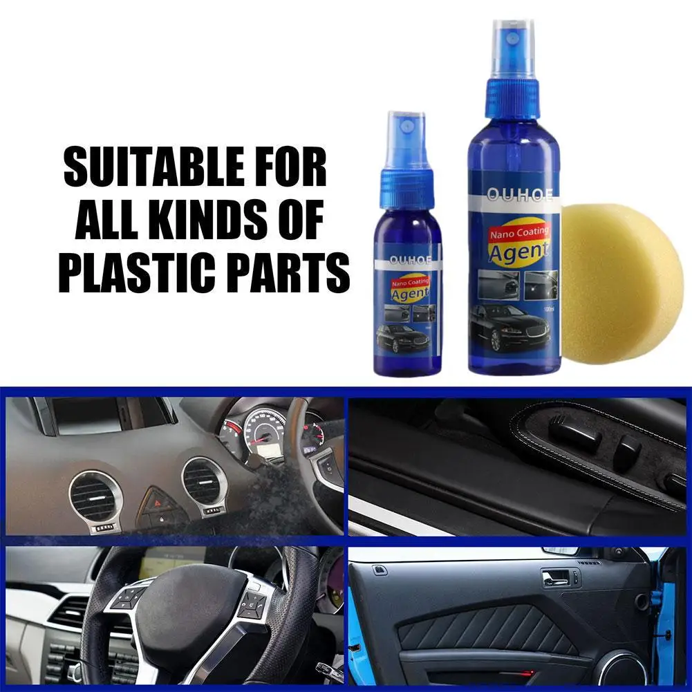 100ml Automotive Plastic Repair Coating Agent Automotive Trim Interior Refresh Clean Refresh Accessories Car Wash
