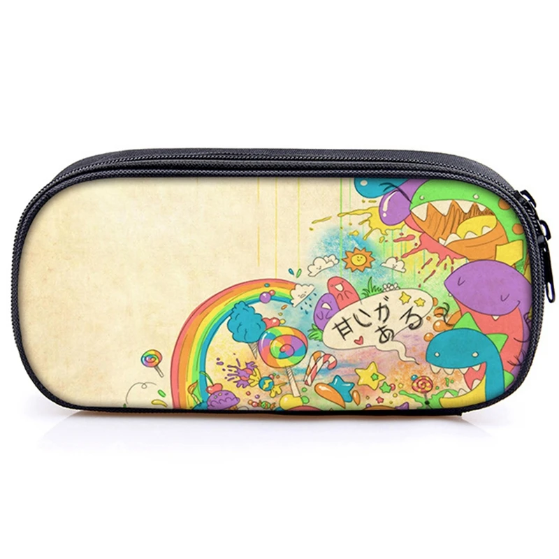 

Cartoon Single-Layer Pencil Case, Vertical Square Children's Pencil Case, Simple Stationery Bag Storage Bag