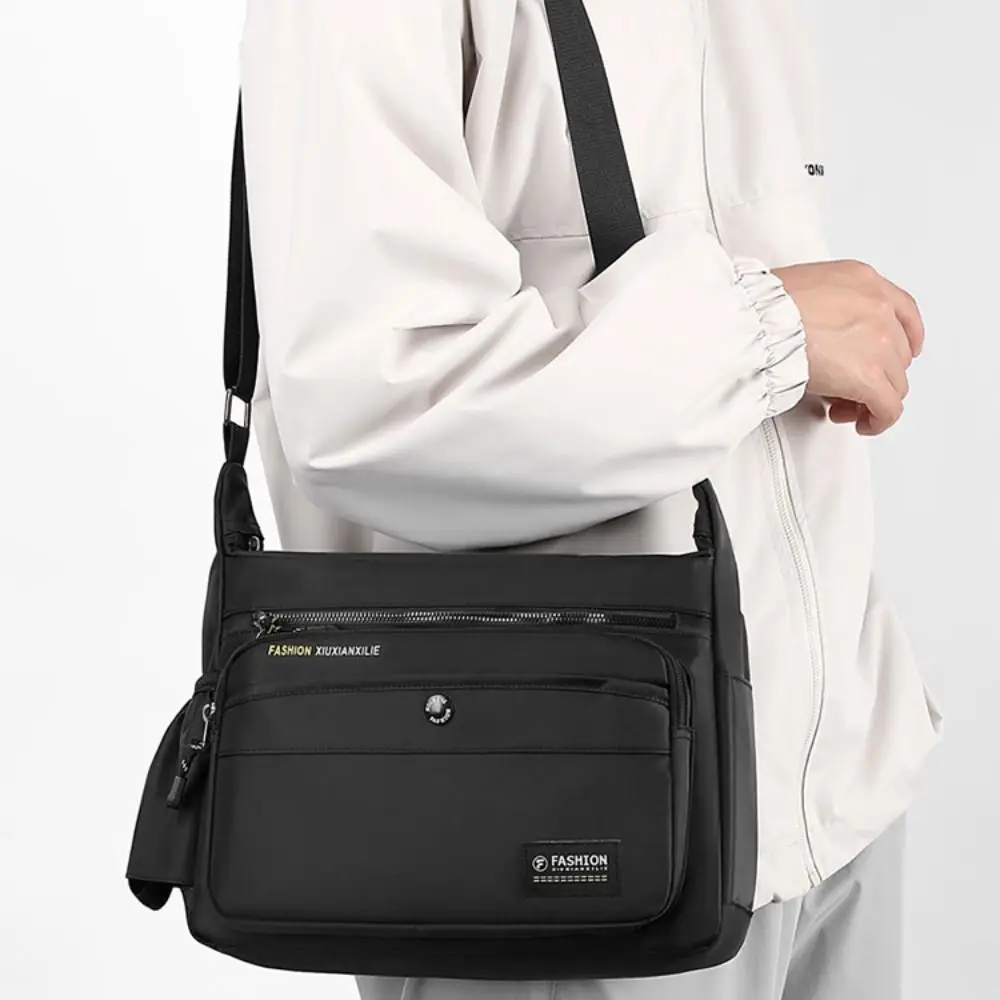 Нейлоновая сумка-мессенджер многослойный карман на молнии для хранения дорожная