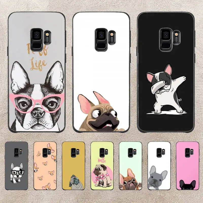 

Cartoon Pug Dog French Bulldog Phone Case For Samsung Galaxy A51 A50 A71 A21s A31 A41 A10 A20 A70 A30 A22 A02s A13 A53 5G Cover