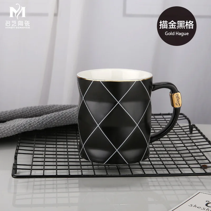 

Керамическая чашка в скандинавском стиле, кофейная кружка с ручкой в стиле ретро, Большая японская кружка для молока, воды, кофейная чашка, ч...