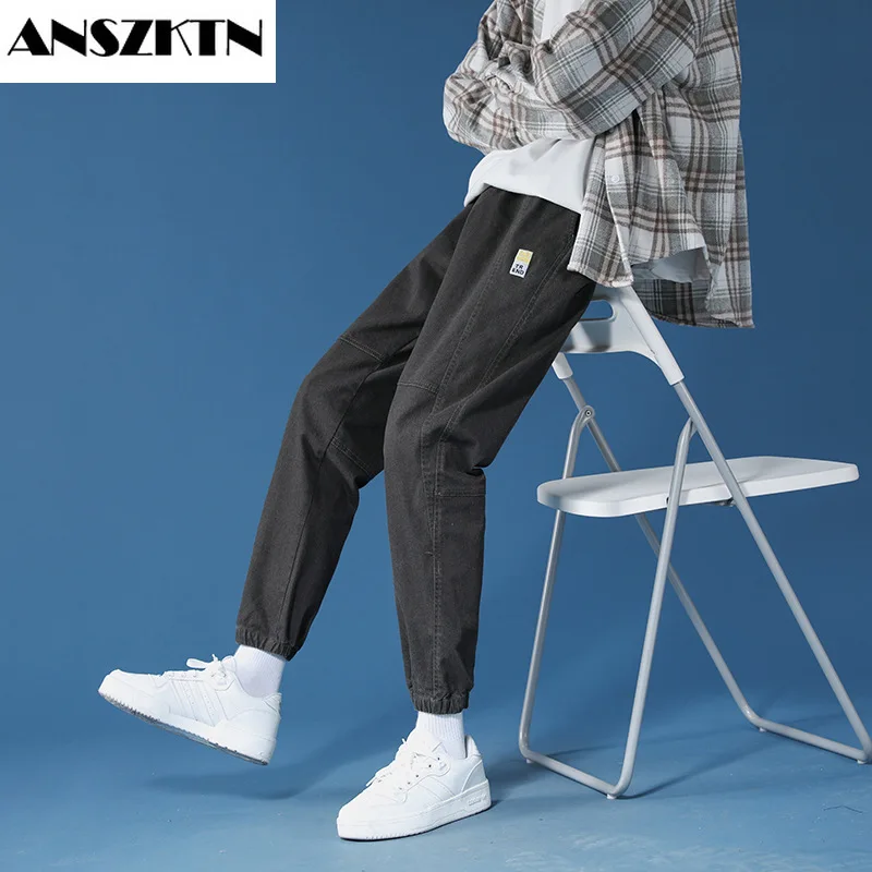 Летние повседневные мужские брюки ANSZKTN большого размера увеличение толщины