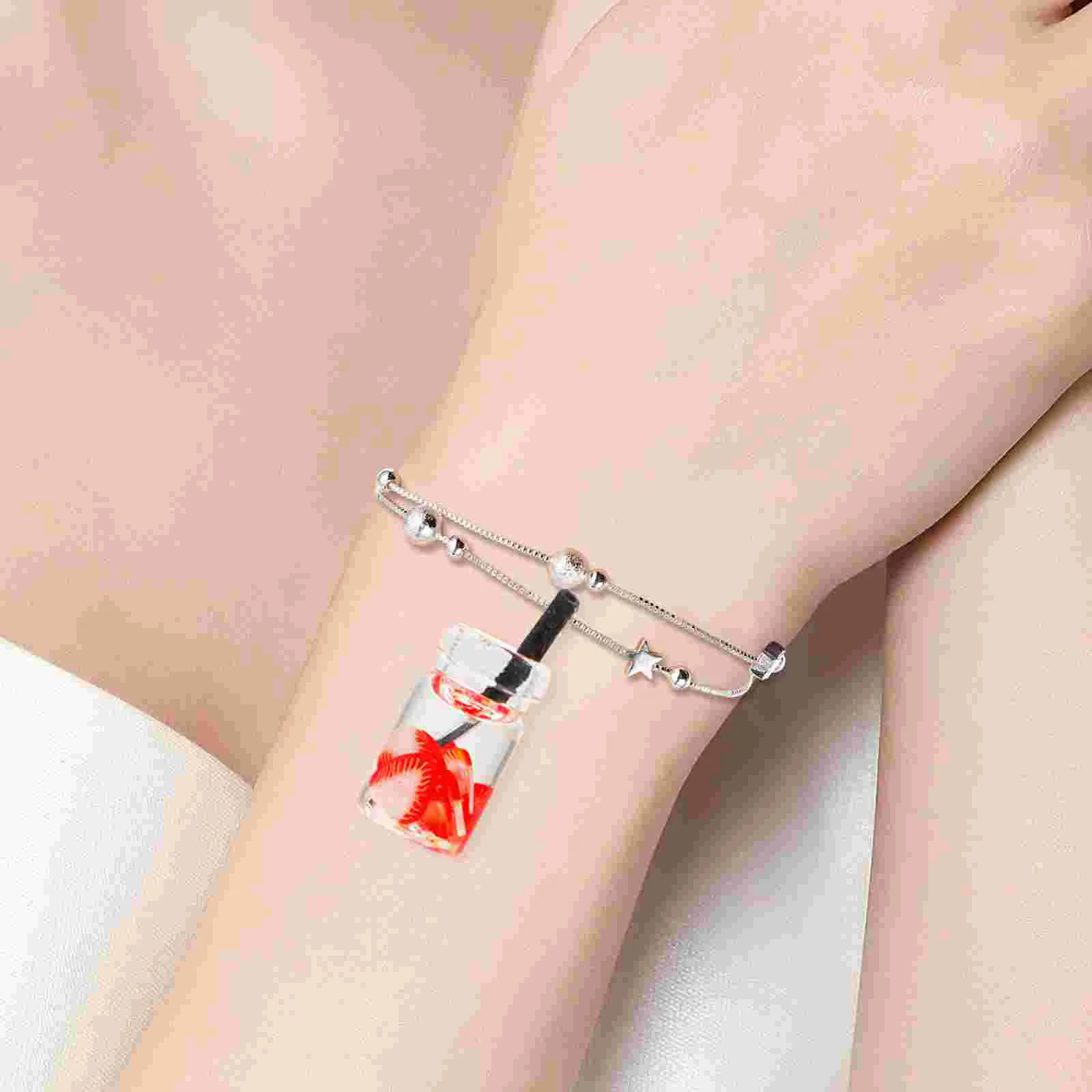 40 Pcs Food Keychain Fruit Drinks Charms Unique Small Earrings Aesthetic Glass Jewelry Making