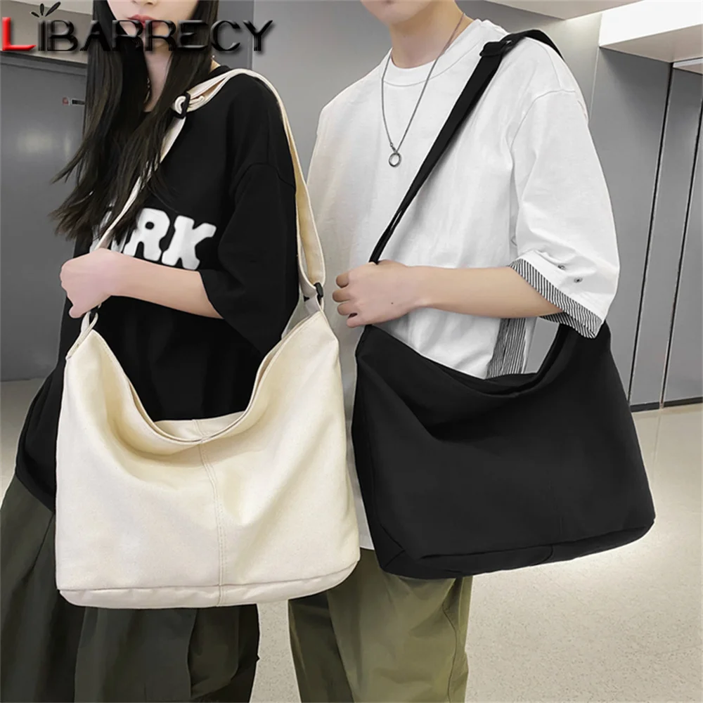 

Вместительная однотонная женская сумка через плечо, Модные Качественные холщовые женские сумки-мессенджеры, новая дорожная сумка для женщин, женская сумка