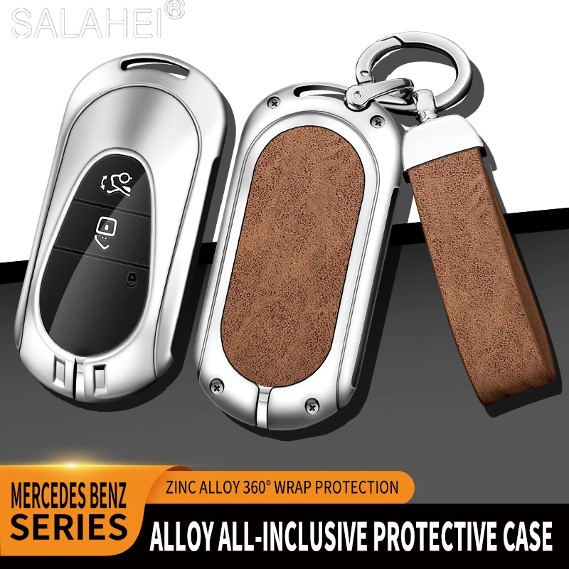 

Car Key Case Cover Shell For Mercedes Benz C S Class 2021 W206 W223 S350 C260 C300 S400 S450 S500 Interior Accessories Keychain