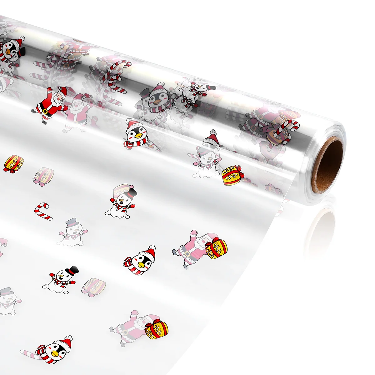 

Cellophane Wrap Christmasroll Treat Clear Paper Gift Wrapping Candysnowflakeflower Goodie Basketbaskets Sheets
