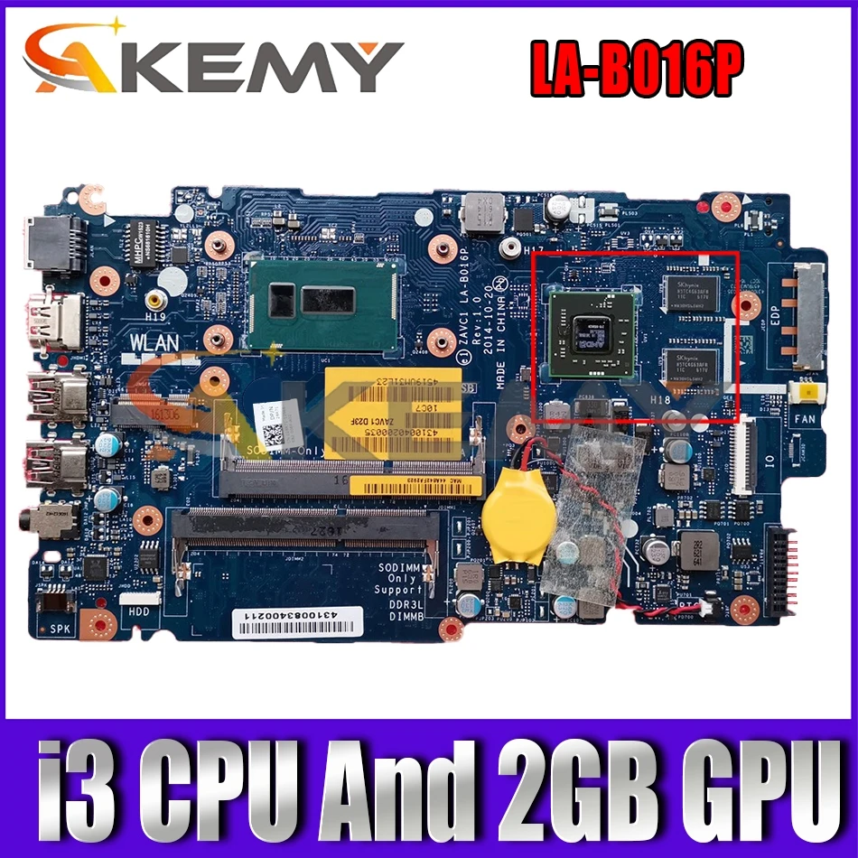 

LA-B012P LA-B016P Mainboard FOR Dell Inspiron 5442 5443 5447 5448 5542 5543 5547 5548 Laptop Motherboard With i3 CPU And 2GB GPU