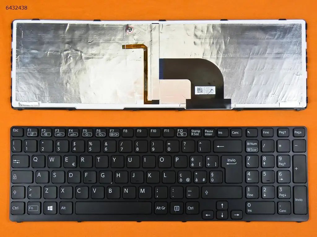 

Italian New Keyboard for SONY VAIO E17 SVE 17 SVE17 Laptop Black with Frame & Backlit
