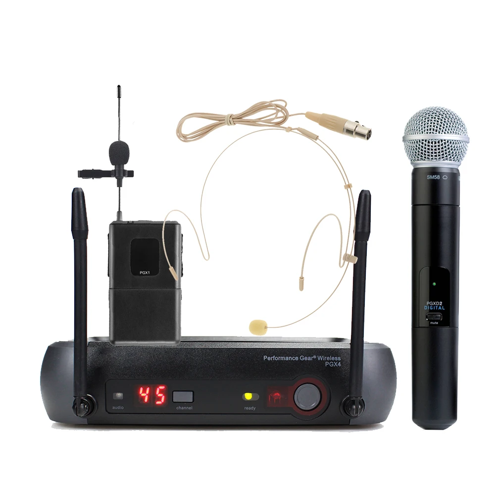 Фото PGX4 BETA58 UHF Беспроводной микрофон Кардиоидный портативный вокальный сценический студийный микрофон PGX24 BETA58A №2