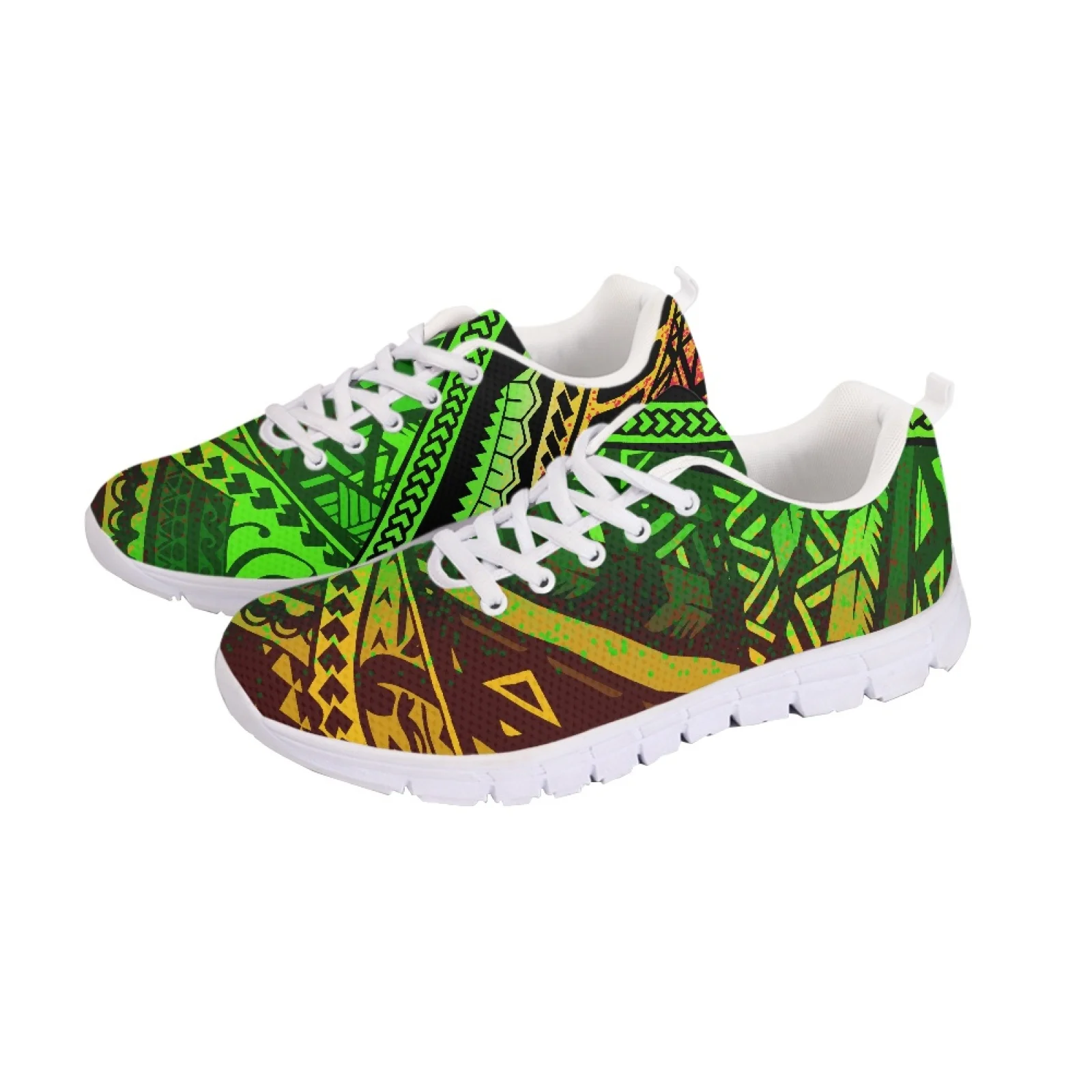 

Polynesian Tribal Pohnpei Totem Tattoo Prints Unisex Superlight Comfort Casual Soft-Soled Trainers Breathable Mesh Running Shoes