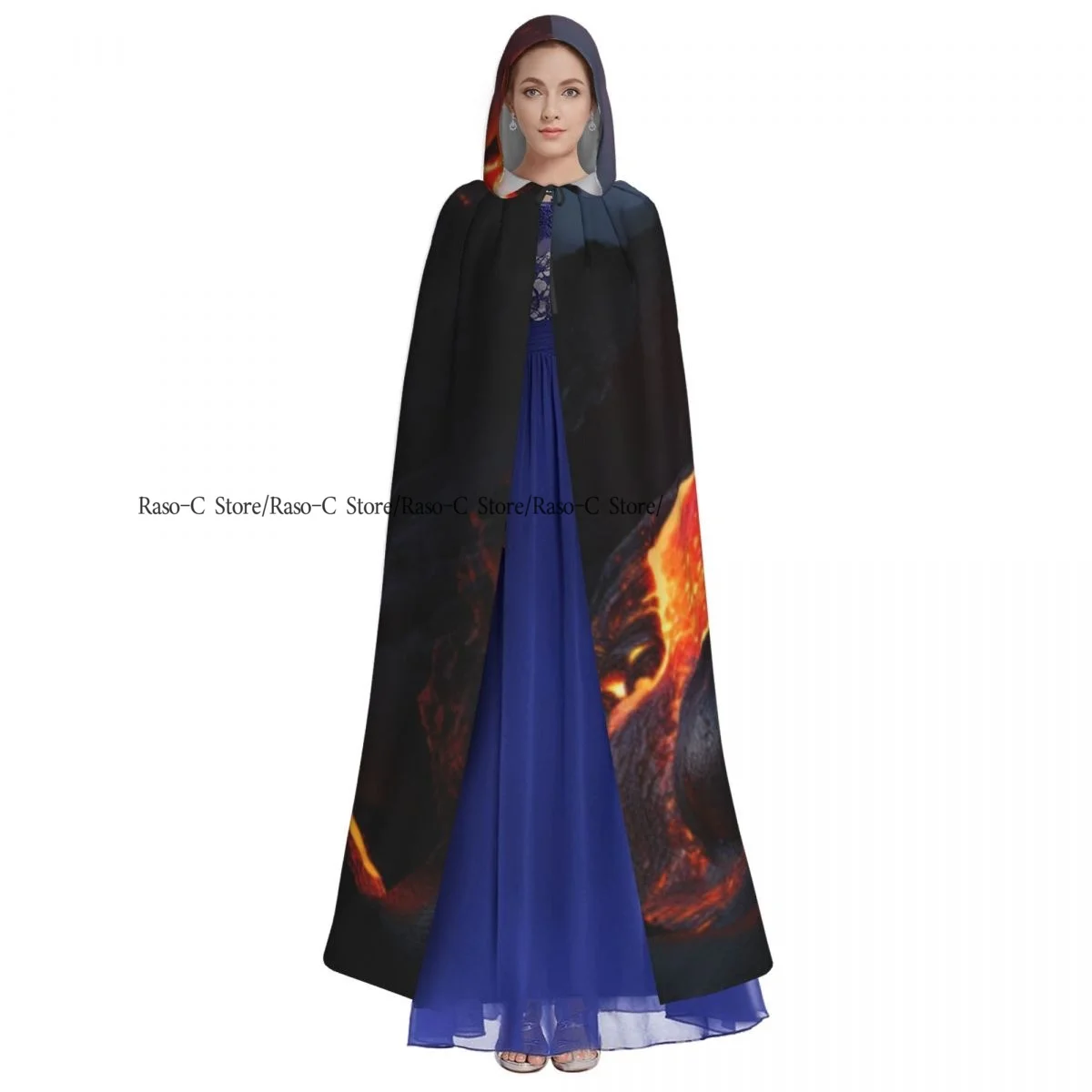 Флуоресцентная вулканическая лава с капюшоном захватывает расплавленные скалы