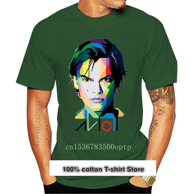 

Nuevo Dj Avicii camiseta gráfico colorido cara Fans hombres-mujeres negro-blanco S-3Xl cuello redondo Camiseta