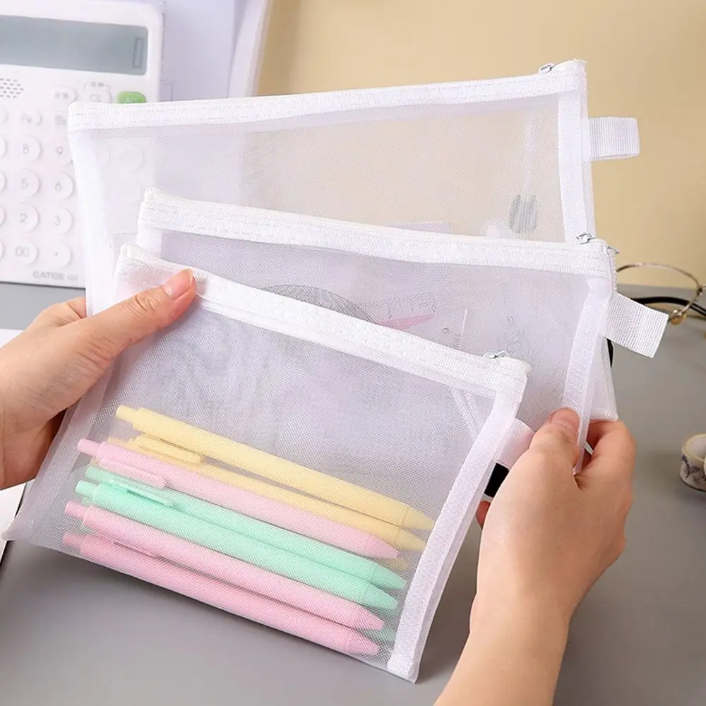 

Cosmetic Makeup Bags File Folders Pouch Paper Organizer Document Organiser Document Folder Mesh Zipper Archive Folder