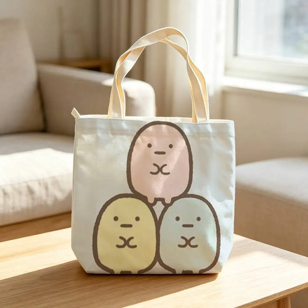 Симпатичные сумки для хранения S-Sumikko G-Gurashi. Водонепроницаемые холщовые сумки, подходящие для посещения занятий, походов за покупками, подарков и поездок на работу. (art.: 3920dbffabddb) - 3920dbffabddb