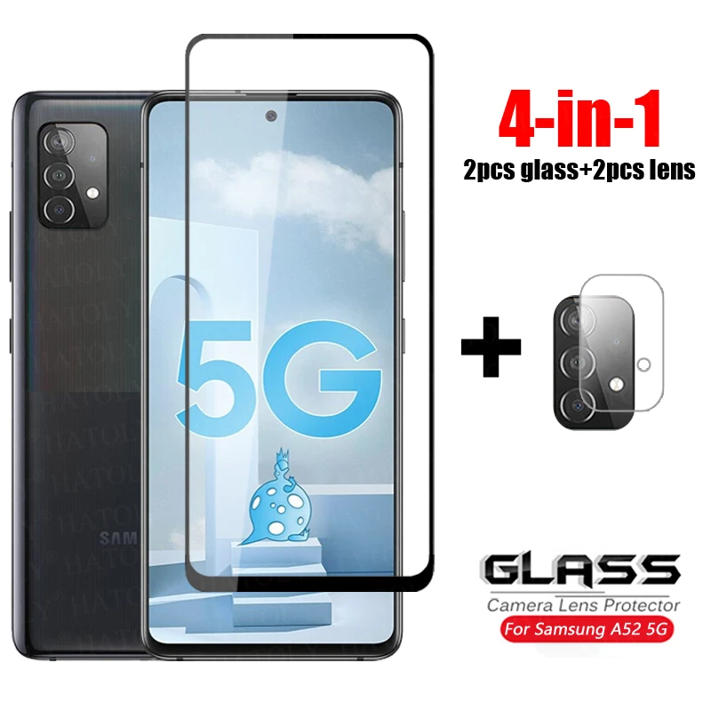 

For Glass Samsung Galaxy A52 Tempered Glass for Samsung Galaxy A52 A72 A32 A22 A22s A12 A03S M22 M32 M52 Film Screen Protector