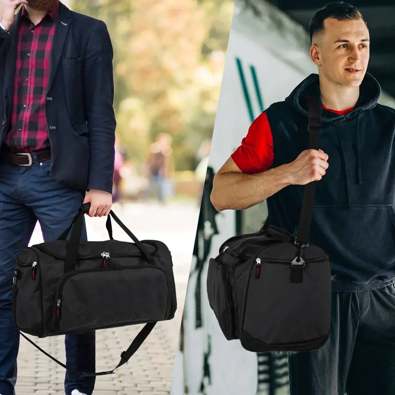 55L Collapsible Large Gym Sport and Travel Duffle Bag,Black
