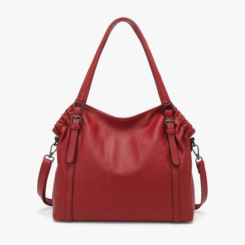 2022 New Fashion Women's Handbags Soft Genuine Cow Leather Large Crossbody Shoulder Bags Ladies Elegant Shopper Bag Totes Big