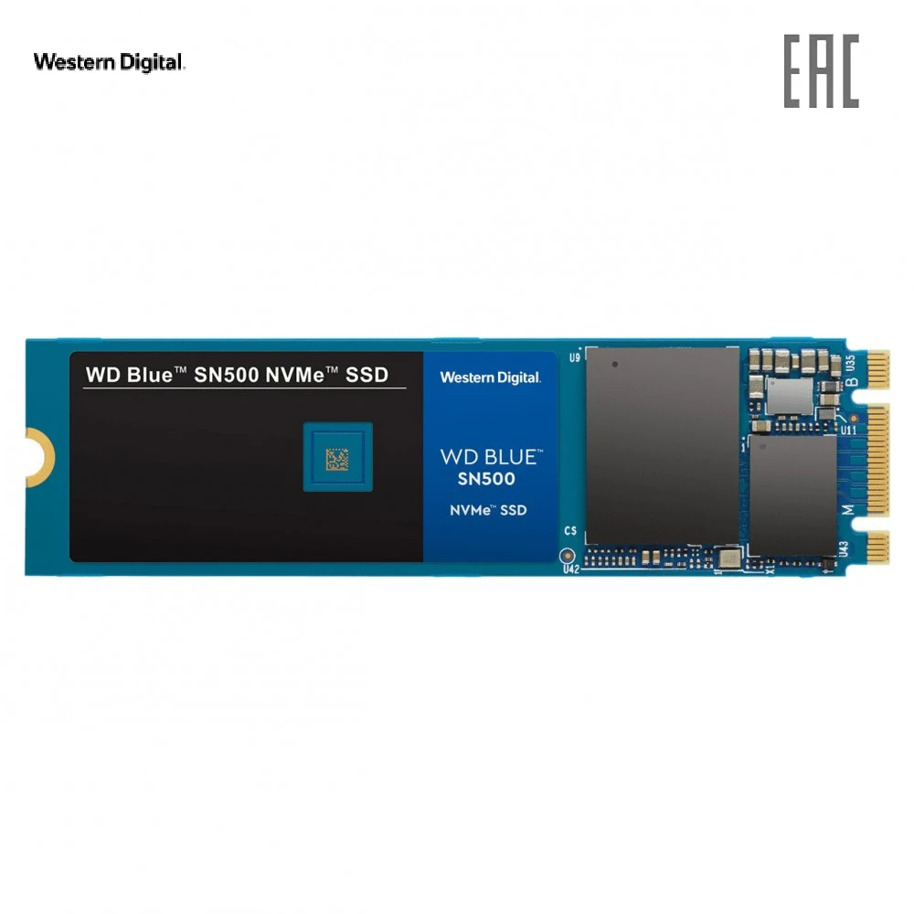 Внутренний твердотельный накопитель SSD WD Blue SN550 WDS100T2B0C 1 ТБ M2.2280 NVMe PCIe Gen3 8Gb/s 3D NAND
