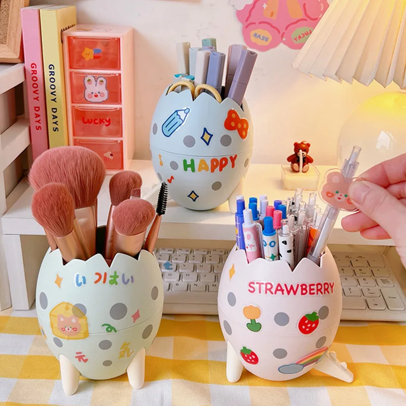 

Кавайное яйцо динозавра, аксессуары для хранения, косметический Органайзер, школьные и офисные принадлежности, канцелярские принадлежност...