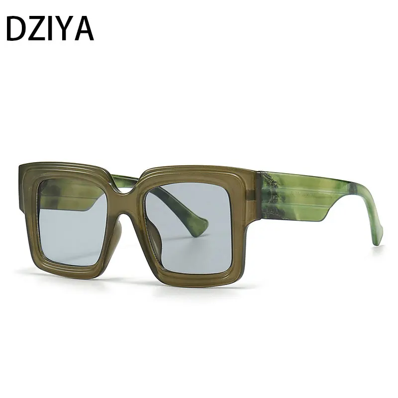 

Солнцезащитные очки с градиентом для мужчин и женщин, винтажные брендовые дизайнерские большие квадратные очки с толстыми краями конфетны...