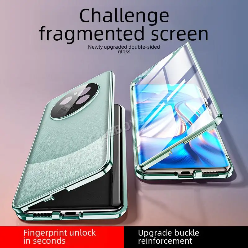 Чехол для Huawei Mate 50 CET LX9 360 полная защита передний Прозрачный чехол из закаленного