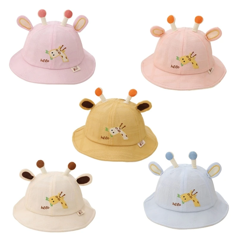 

Baby Fisherman Hat Wide Brimmed Bucket Hat for Toddler Girls Boy Cute Giraffe Infant Hat Floppy Cap Baby Accessories N1HB