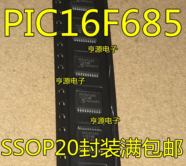 

5 шт. PIC16F685 PIC16F1685-E/SS PIC16F2685-I/SS SSOP20New equipment внизу